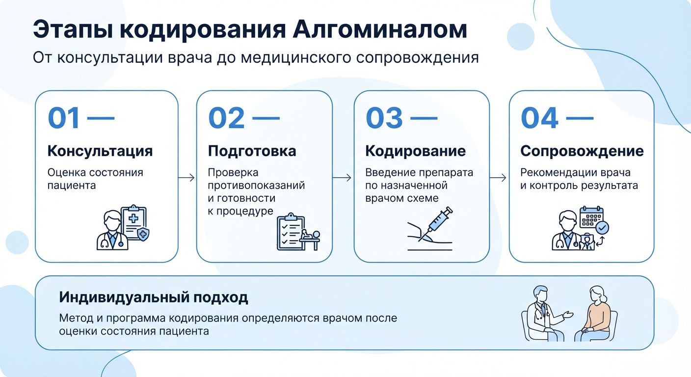 Кодирование препаратом «Алгоминал» в Междуреченске инфографика